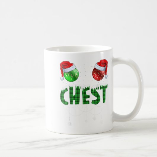 Chest Nuts Christmas T Shirt Matching Couple Chest Koffiemok (Rechts)