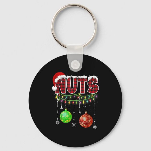 Chest Nuts Christmas T Shirt Matching Couple Chest Sleutelhanger (Voorkant)