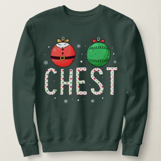 Chest Nuts Couple Chestnuts Kerstmis Ugly Matchin Trui (Design voorkant)
