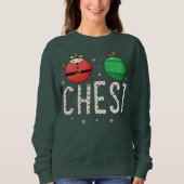 Chest Nuts Couple Chestnuts Kerstmis Ugly Matchin Trui (Voorkant)