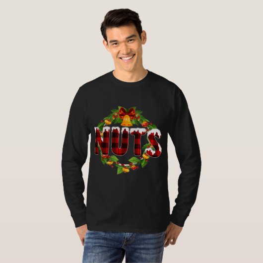 Chest Nuts Funny Matching Chestnoten Kerstmis T-shirt (Voorkant volledig)