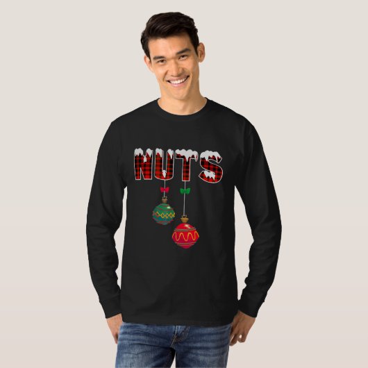 Chest Nuts Funny Matching Chestnoten Kerstmis T-shirt (Voorkant volledig)