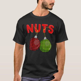 Chest Nuts kerstt Funny Matching Couple Chest T-shirt