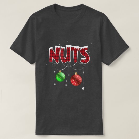 Chest Nuts kerstt Matching Couple Chestnoten T-shirt (Design voorkant)