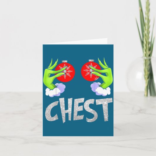 Chest Nuts Matching Chestnuts Christmas Snow Coupl Kaart (Voorkant)