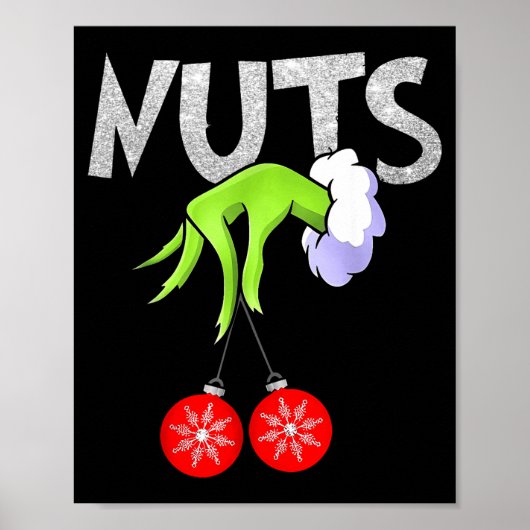 Chest Nuts Matching Chestnuts Christmas Snow Coupl Poster (Voorkant)