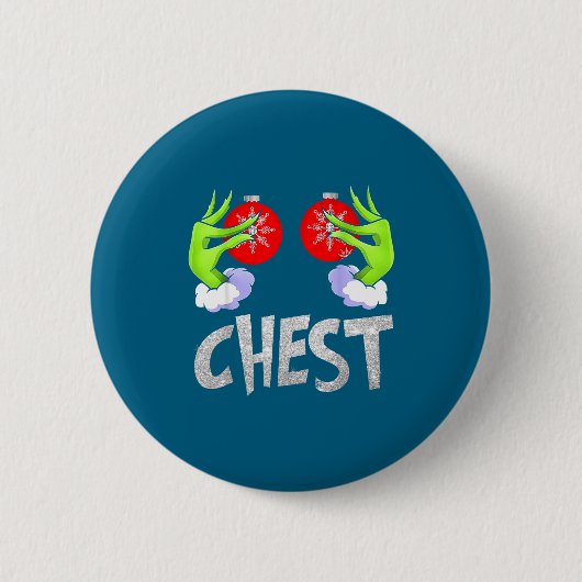 Chest Nuts Matching Chestnuts Christmas Snow Coupl Ronde Button 5,7 Cm (Voorkant)