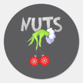 Chest Nuts Matching Chestnuts Christmas Snow Coupl Ronde Sticker (Voorkant)