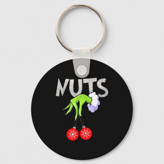 Chest Nuts Matching Chestnuts Christmas Snow Coupl Sleutelhanger (Voorkant)