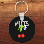 Chest Nuts Matching Chestnuts Christmas Snow Coupl Sleutelhanger (Voorkant)