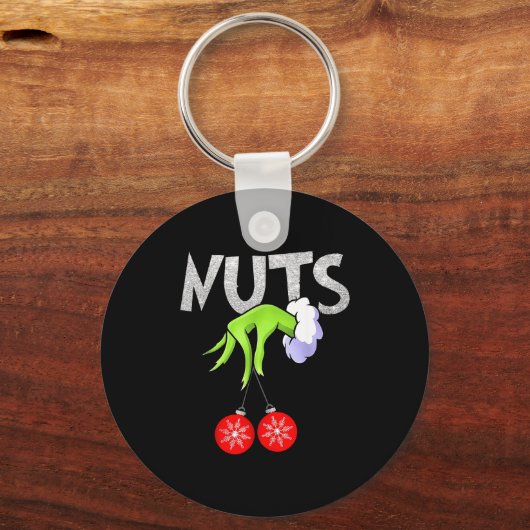 Chest Nuts Matching Chestnuts Christmas Snow Coupl Sleutelhanger (Voorkant)