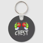 Chest Nuts Matching Chestnuts Christmas Snow Coupl Sleutelhanger (Voorkant)