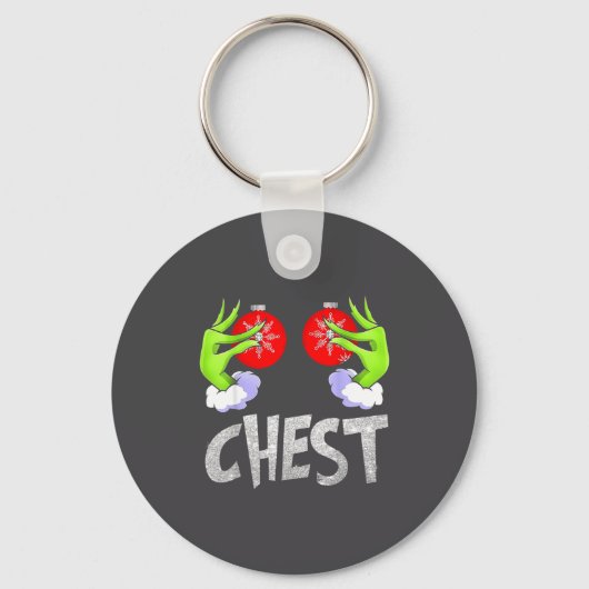 Chest Nuts Matching Chestnuts Christmas Snow Coupl Sleutelhanger (Voorkant)