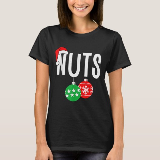 Chest Nuts Matching Chestnuts Funny Christmas Coup T-shirt (Voorkant)