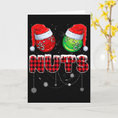 Chest Nuts Matching Chestnuts Funny Kerstcoup Kaart (Gele Bloem)