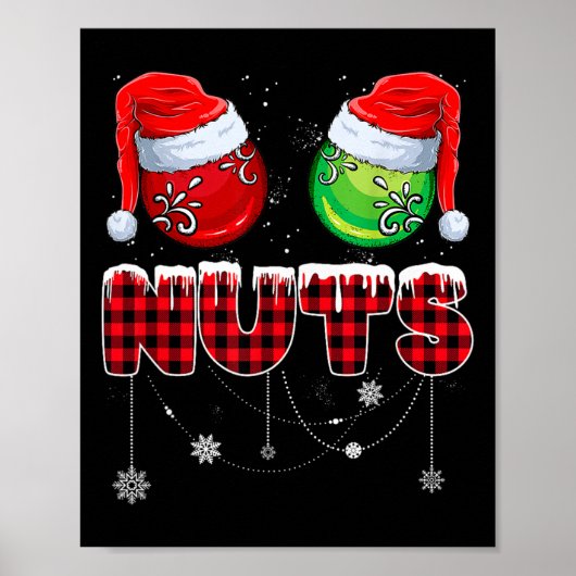Chest Nuts Matching Chestnuts Funny Kerstcoup Poster (Voorkant)