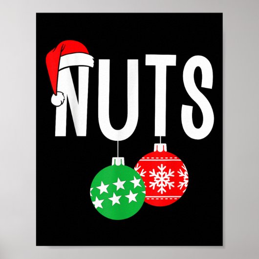 Chest Nuts Matching Chestnuts Funny Kerstcoup Poster (Voorkant)