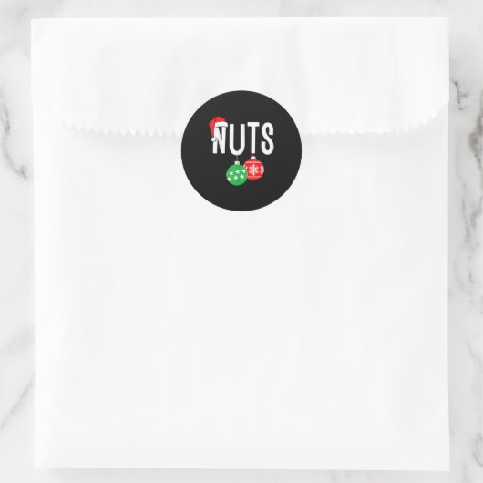 Chest Nuts Matching Chestnuts Funny Kerstcoup Ronde Sticker (Tas)