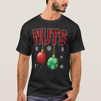 Chest Nuts Matching Chestnuts Funny Kerstcoup T-shirt