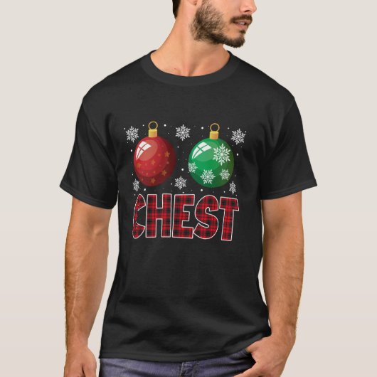 Chest Nuts Matching Chestnuts Funny Kerstcoup T-shirt (Voorkant)