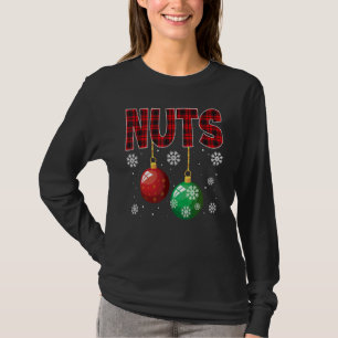 Chest Nuts Matching Chestnuts Funny Kerstcoup T-shirt