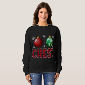 Chest Nuts Matching Chestnuts Funny Kerstcoup Trui (Voorkant volledig)