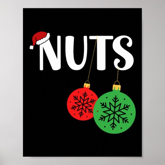Chest Nuts Matching Chestnuts Xmas Christmas Coupl Poster (Voorkant)