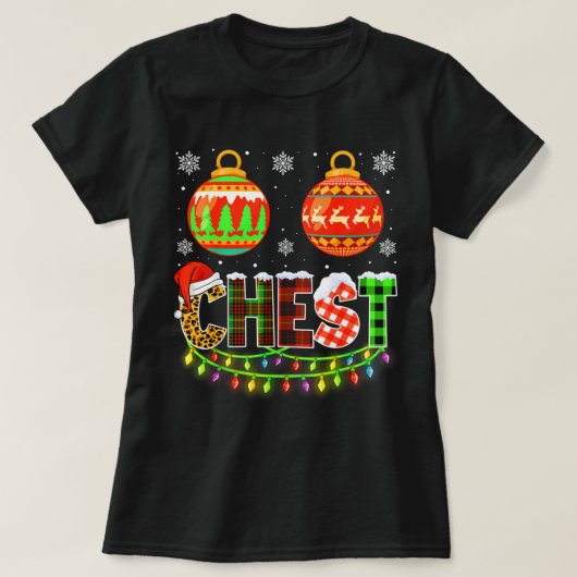 Chest Nuts Matching Funny Kerststellen Chestn T-shirt (Design voorkant)