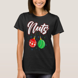 Chest Nuts met Kerstmis Funny Matching Couple Ches T-shirt