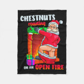 Chest Nuts Roasting Funny Naughty Santa Dirty Food Fleece Deken (Voorkant)