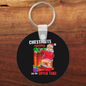 Chest Nuts Roasting Funny Naughty Santa Dirty Food Sleutelhanger (Voorkant)