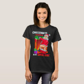 Chest Nuts Roasting Funny Naughty Santa Dirty Food T-shirt (Voorkant volledig)