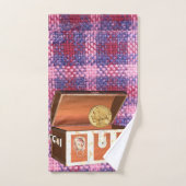 Chest Pink Pset Bathroom Towel sets Bad Handdoek (Handdoek)
