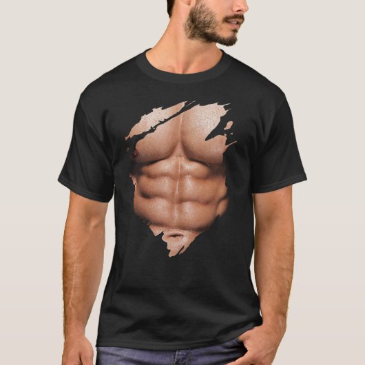 Chest Six Pack B-spieren T-Shirt Torn Shirt BEAC (Voorkant)