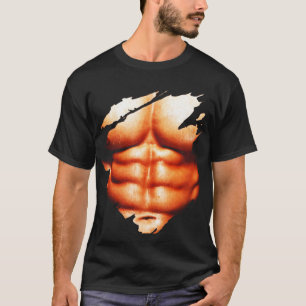Chest Six Pack B-spieren Torn Shirt BEACH