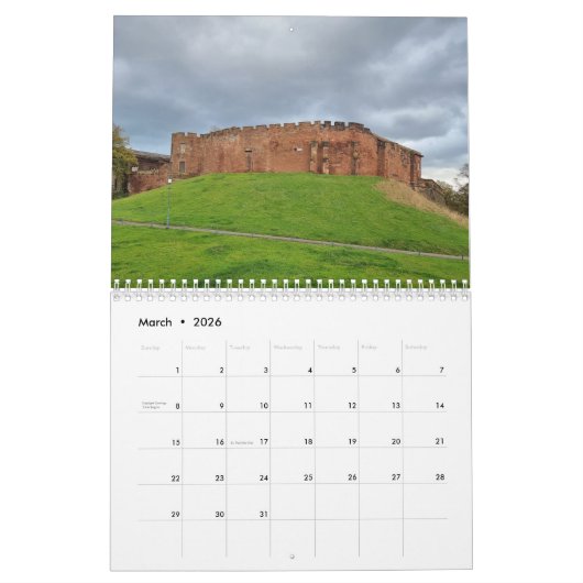 Chester 2026 kalender (Mar 2026)