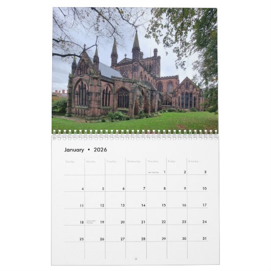 Chester 2026 kalender (Jan 2026)