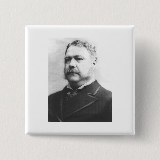Chester A. Arthur 21 Vierkante Button 5,1 Cm (Voorkant)