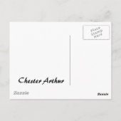 Chester A. Arthur 21st President Briefkaart (Achterkant)