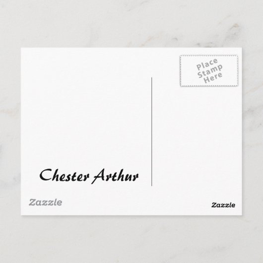 Chester A. Arthur 21st President Briefkaart (Achterkant)