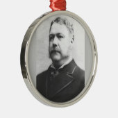Chester A. Arthur 21st President Metalen Ornament (Rechts)