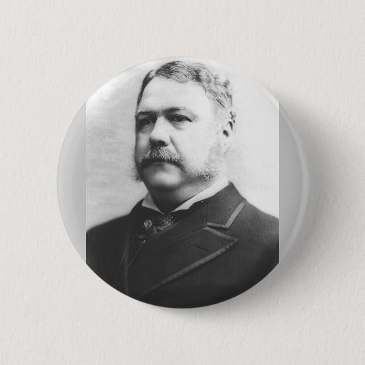 Chester A. Arthur 21st President Ronde Button 5,7 Cm (Voorkant)