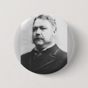 Chester A. Arthur 21st President Ronde Button 5,7 Cm
