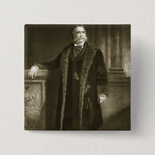 Chester A. Arthur, 21ste President van de Verenigd Vierkante Button 5,1 Cm (Voorkant)
