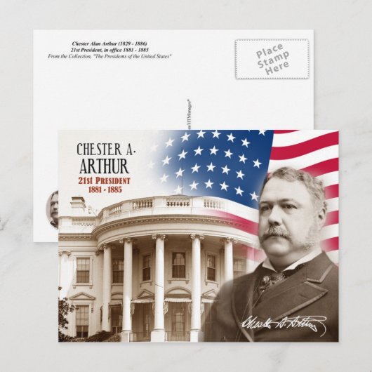 Chester A. Arthur - 21ste President van de VS Briefkaart (Voorkant / Achterkant)