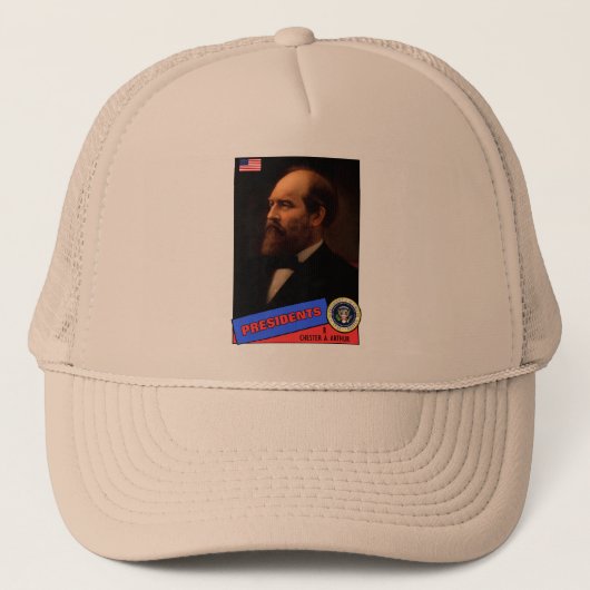 Chester A. Arthur Baseball Card Trucker Pet (Voorkant)