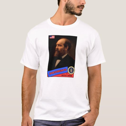 Chester A. Arthur-honkbalkaart T-shirt (Voorkant)