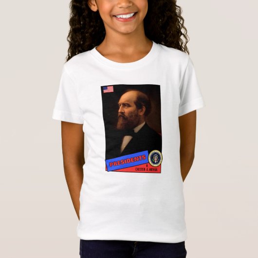 Chester A. Arthur-honkbalkaart T-shirt (Voorkant)