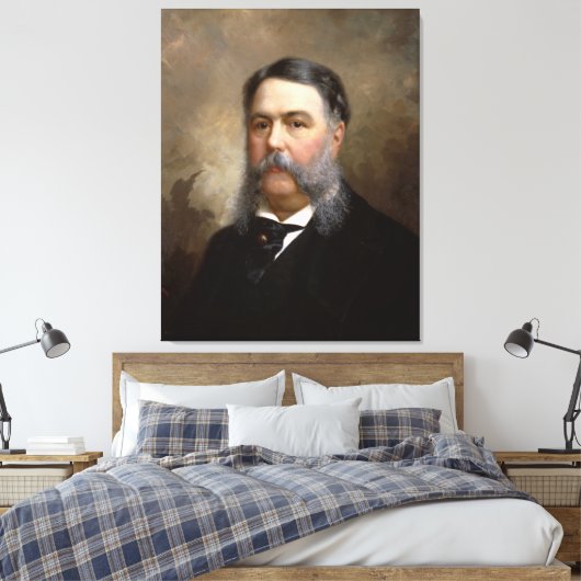 CHESTER A. ARTHUR Portret van Ole P.H. Balling Canvas Afdruk (Insitu (Slaapkamer))