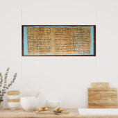Chester Beatty Medical Papyrus Poster (Keuken)